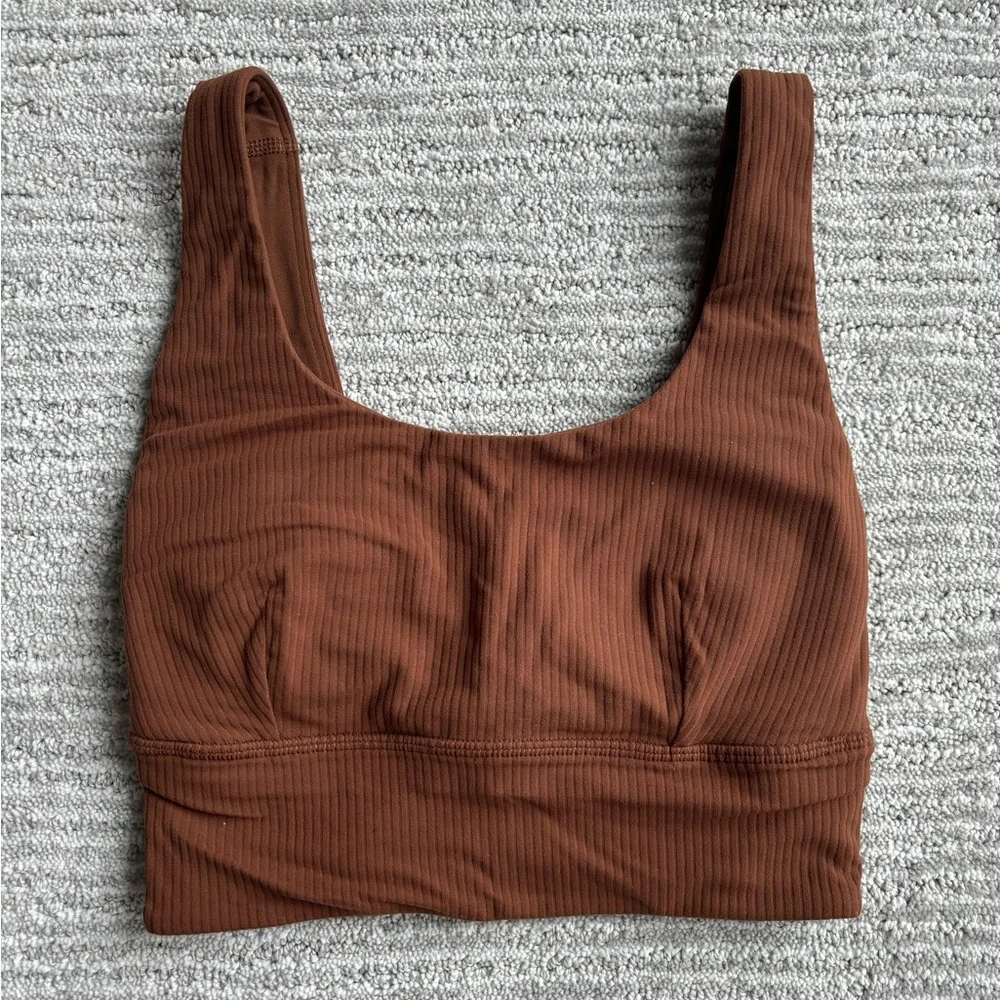 Lululemon Brown Ribbed Sports Bra - Picture 2 of 3